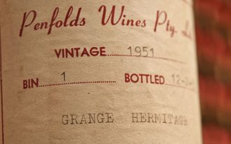 Penfolds Vintage 1951 Wine bottle